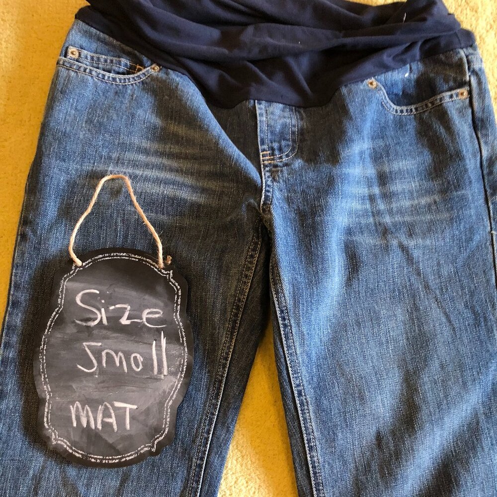 Old Navy Maternity Front Low-Panel and fold over jeans - Small